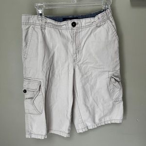 Cherokee Adjustable Waist Cargo Shorts/Boys Size 16/Beige